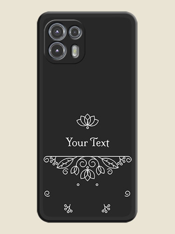 Custom Lotus Garden Custom Text On Space Black Personalized Soft Matte Phone Covers -Motorola Moto Edge 20 Fusion 5G - alternate view