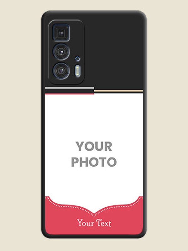 Custom Classic Plain Design with Name on Photo on Space Black Soft Matte Phone Cover - Moto Edge 20 Pro - alternate view