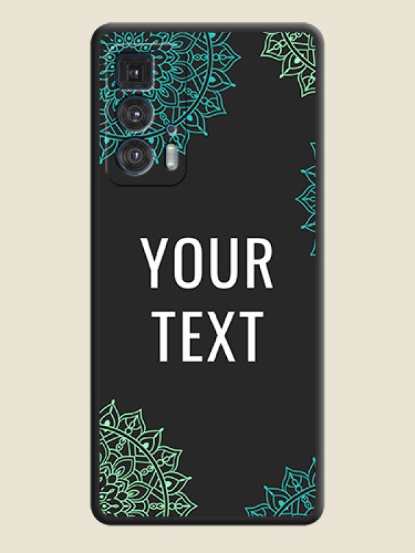 Custom Your Name with Floral Design on Space Black Custom Soft Matte Back Cover - Moto Edge 20 Pro - alternate view