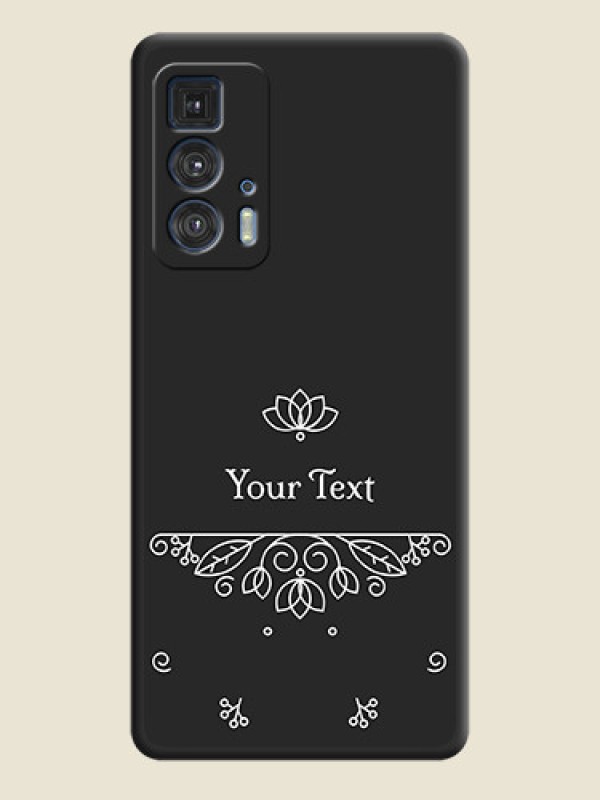 Custom Lotus Garden Custom Text On Space Black Personalized Soft Matte Phone Covers -Motorola Moto Edge 20 Pro - alternate view