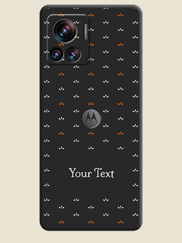 Custom Simple Pattern With Custom Text On Space Black Personalized Soft Matte Phone Covers -Motorola Moto Edge 30 Ultra - alternate view