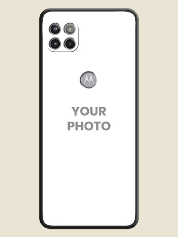 Custom Full Single Pic Upload On Space Black Personalized Soft Matte Phone Covers -Motorola Moto G 5G - alternate view