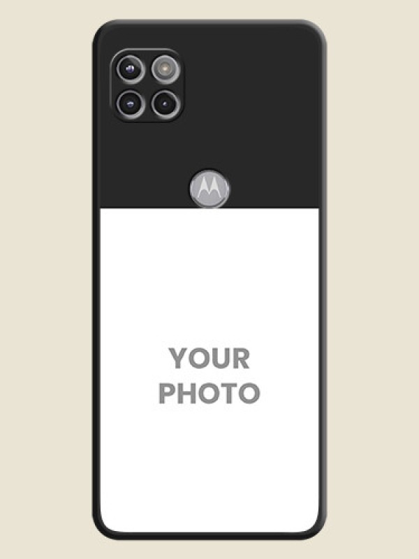 Custom Image Upload With Space Black Color On Custom Soft Matte Mobile Back Cover - Motorola Moto G 5G - alternate view