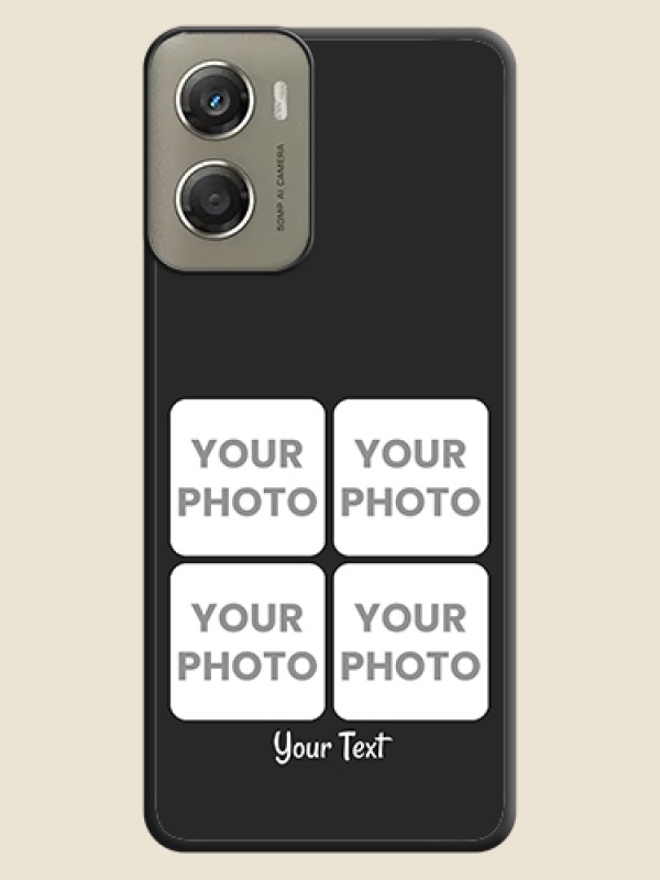 Custom Floral Art with 6 Image Holder on Photo On Space Black Custom Soft Matte Mobile Back Cover - Motorola Moto G06 Power - alternate view