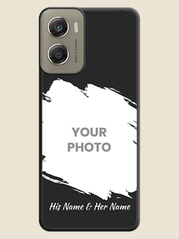 Custom Grunge Brush Strokes on Photo On Space Black Custom Soft Matte Mobile Back Cover - Motorola Moto G06 Power - alternate view