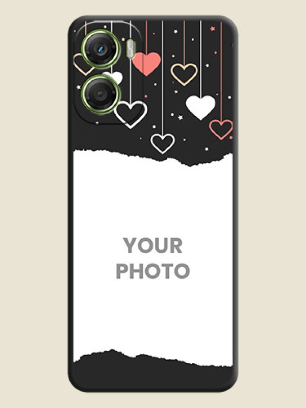 Custom Love Hangings with Splash Wave Picture On Space Black Custom Soft Matte Mobile Back Cover - Motorola Moto G06 - alternate view