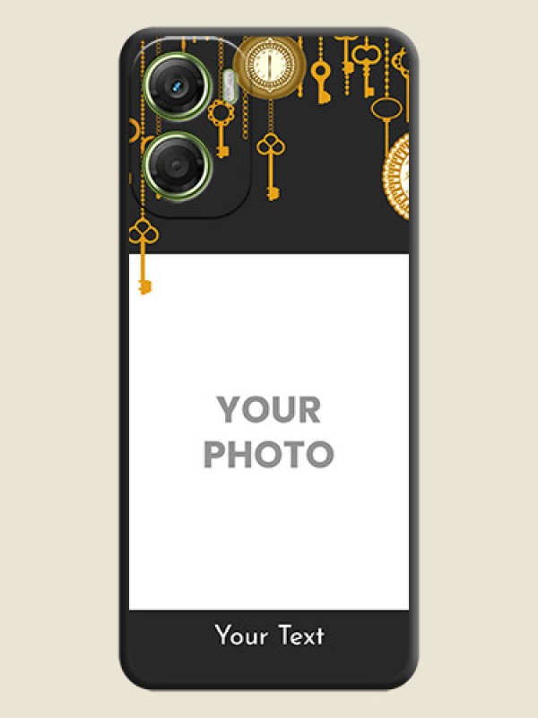 Custom Decorative Design with Text On Space Black Custom Soft Matte Mobile Back Cover - Motorola Moto G06 - alternate view