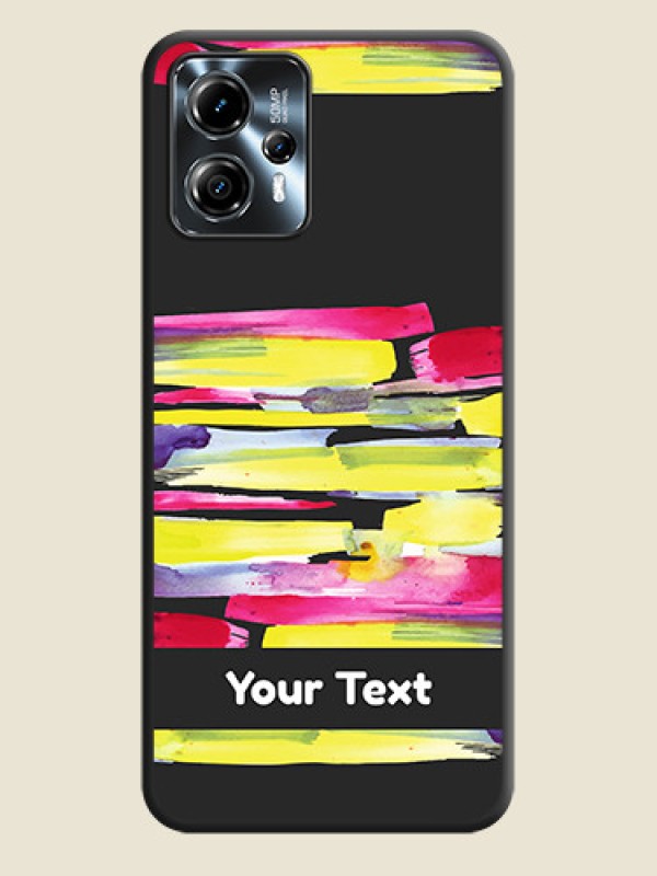 Custom Brush Coloured on Space Black Personalized Soft Matte Phone Covers - Moto G13 - alternate view