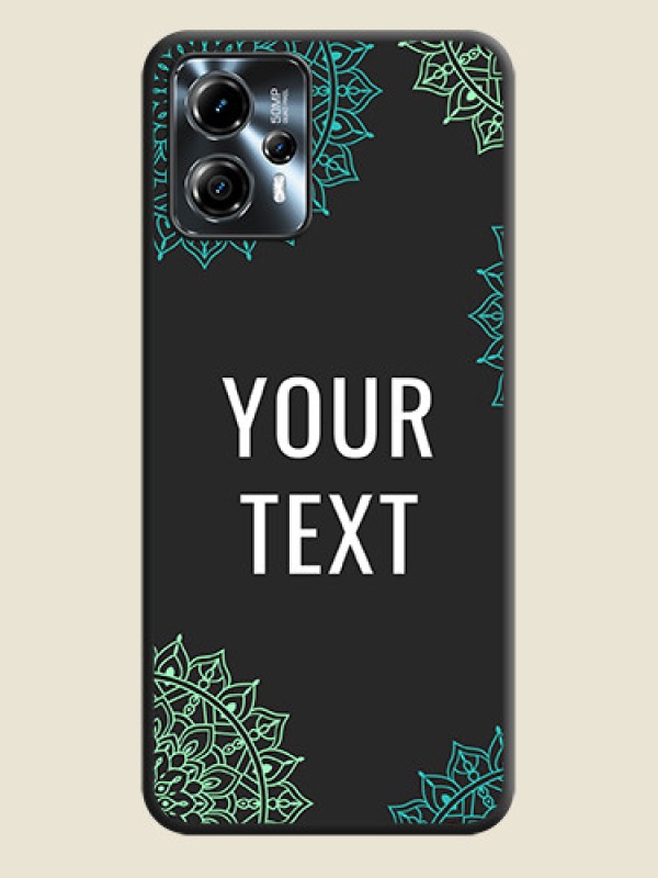 Custom Your Name with Floral Design on Space Black Custom Soft Matte Back Cover - Moto G13 - alternate view