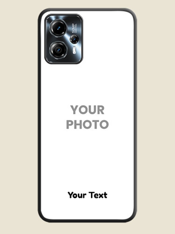 Custom Full Single Pic Upload With Text On Space Black Personalized Soft Matte Phone Covers -Motorola Moto G13 - alternate view