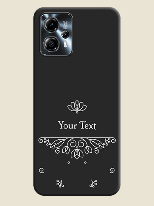 Custom Lotus Garden Custom Text On Space Black Personalized Soft Matte Phone Covers -Motorola Moto G13 - alternate view