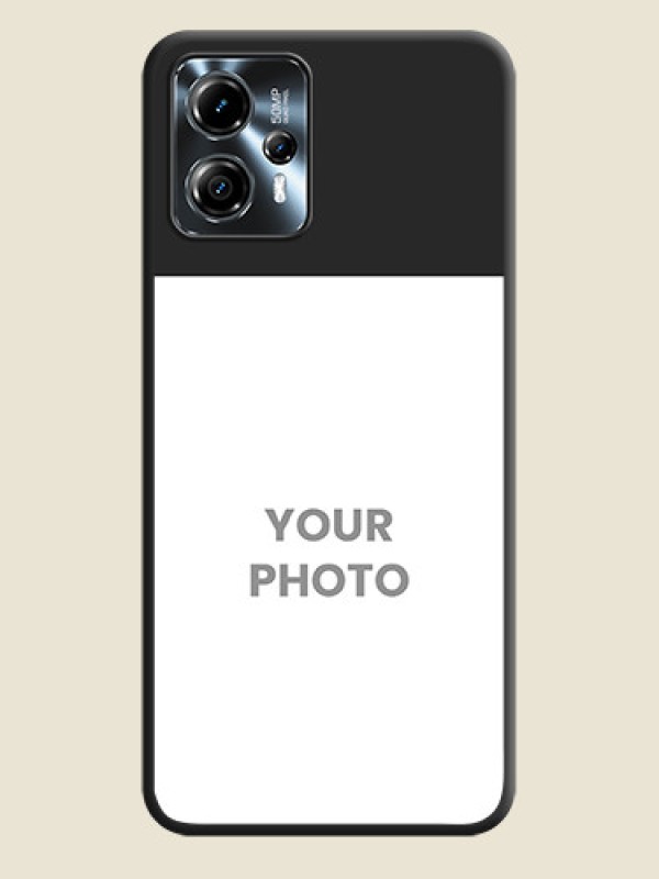 Custom Image Upload With Space Black Color On Custom Soft Matte Mobile Back Cover - Motorola Moto G13 - alternate view