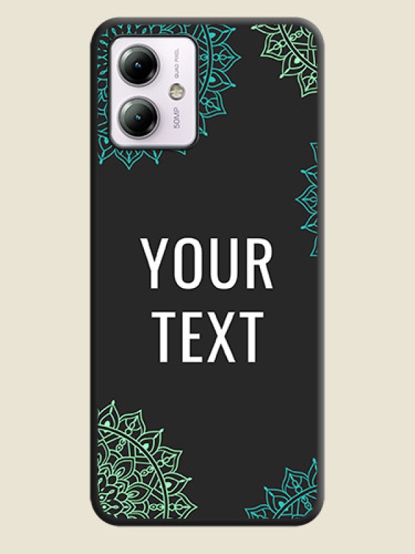 Custom Your Name with Floral Design on Space Black Custom Soft Matte Back Cover - Moto G14 - alternate view
