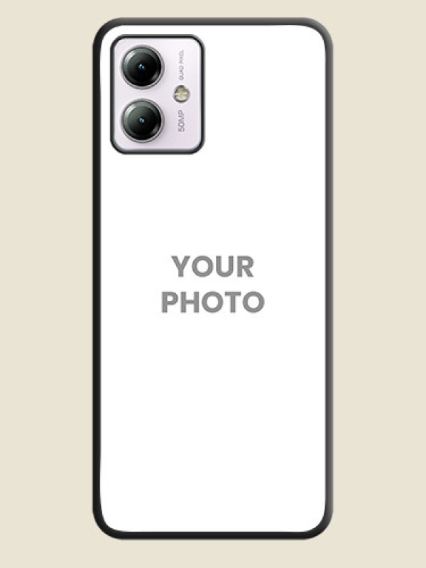Custom Full Single Pic Upload On Space Black Personalized Soft Matte Phone Covers - Moto G14 - alternate view