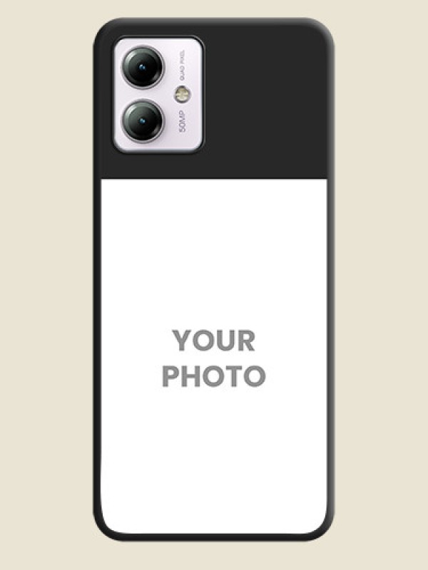Custom Image Upload With Space Black Color On Custom Soft Matte Mobile Back Cover - Motorola Moto G14 - alternate view