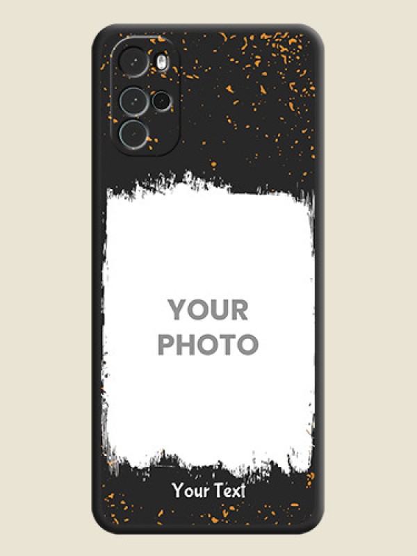 Custom Spray Free Design on Photo on Space Black Soft Matte Phone Cover - Moto G22 - alternate view