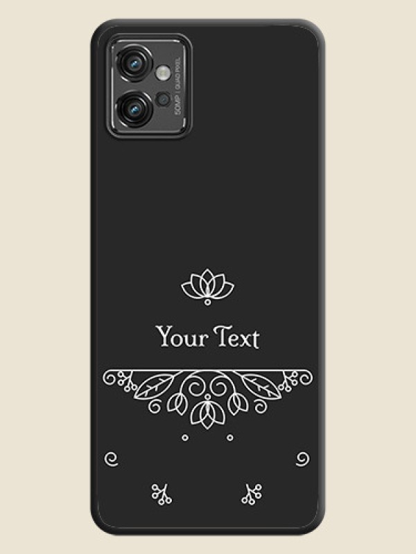 Custom Lotus Garden Custom Text On Space Black Personalized Soft Matte Phone Covers -Motorola Moto G32 - alternate view