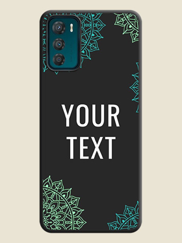 Custom Your Name with Floral Design on Space Black Custom Soft Matte Back Cover - Motorola Moto G42 - alternate view