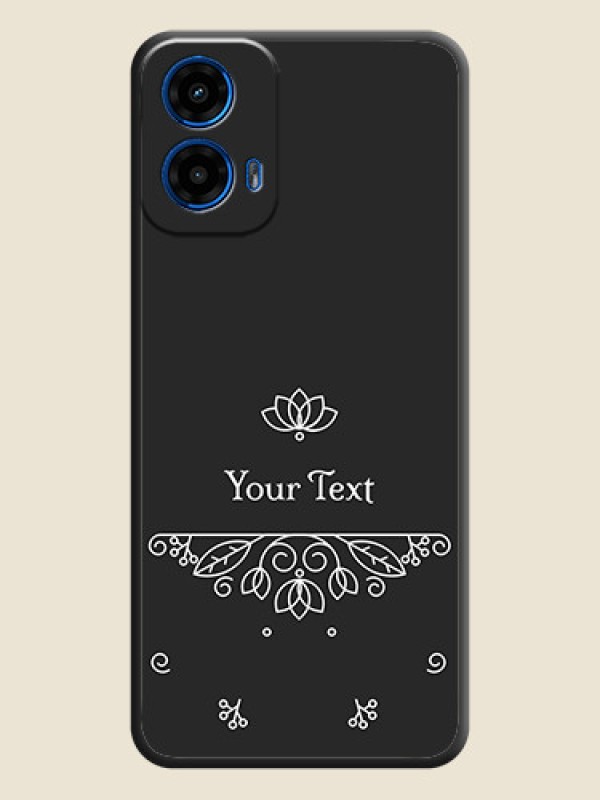 Custom Lotus Garden Custom Text On Space Black Custom Soft Matte Mobile Back Cover - Motorola Moto G45 5G - alternate view