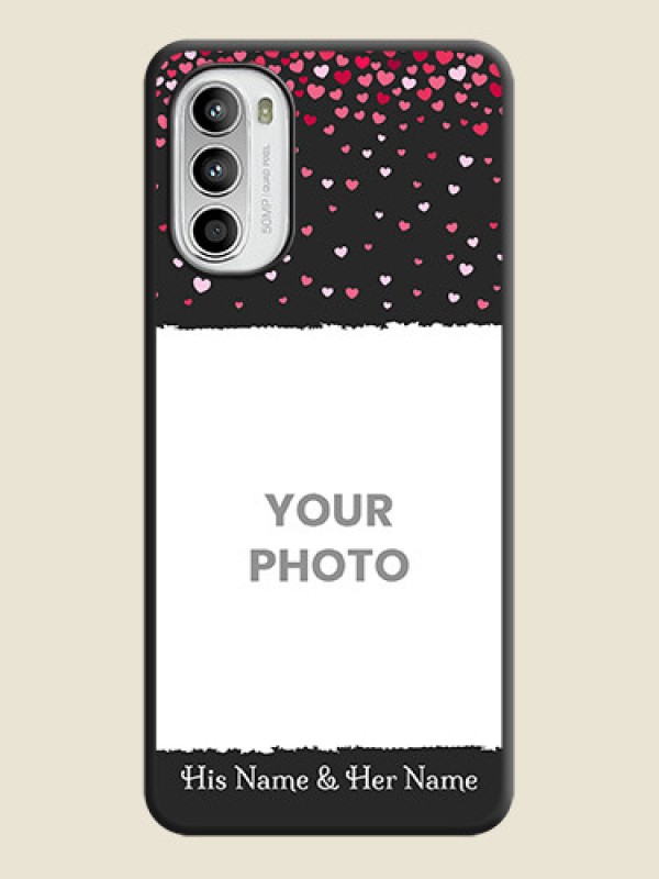 Custom Fall in Love with Your Partner  on Photo on Space Black Soft Matte Phone Cover - Moto G52 - alternate view