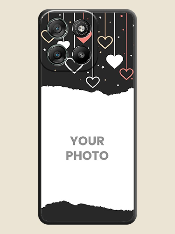 Custom Love Hangings with Splash Wave Picture On Space Black Custom Soft Matte Mobile Back Cover - Motorola Moto G57 Power - alternate view