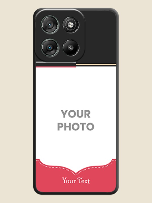 Custom Classic Plain Design with Name On Space Black Custom Soft Matte Mobile Back Cover - Motorola Moto G57 Power - alternate view