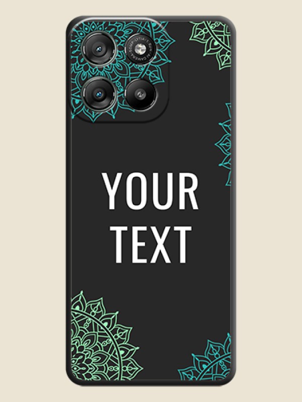 Custom Your Name with Floral Design On Space Black Custom Soft Matte Mobile Back Cover - Motorola Moto G57 Power - alternate view