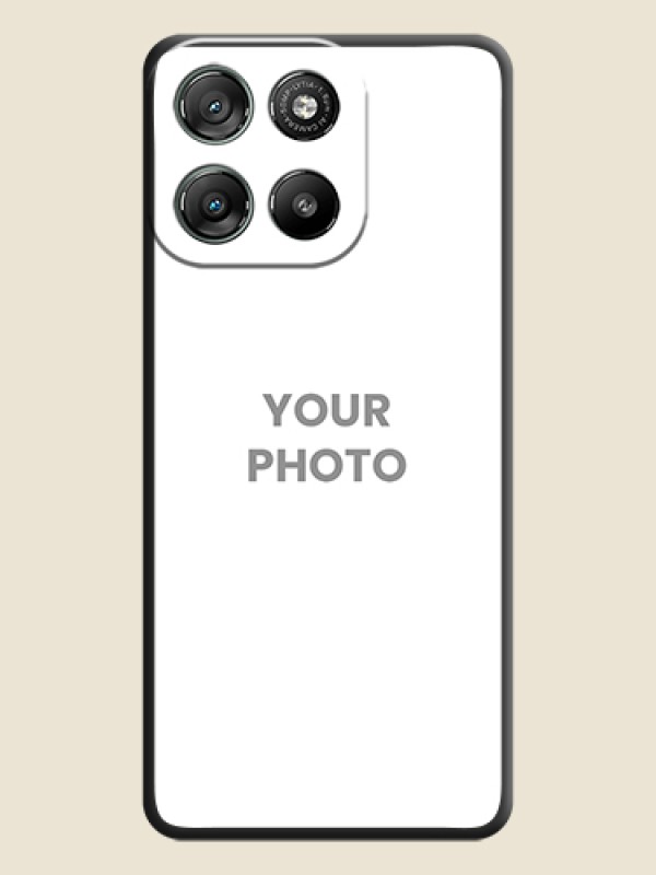 Custom Full Single Pic Upload On Space Black Custom Soft Matte Mobile Back Cover - Motorola Moto G57 Power - alternate view