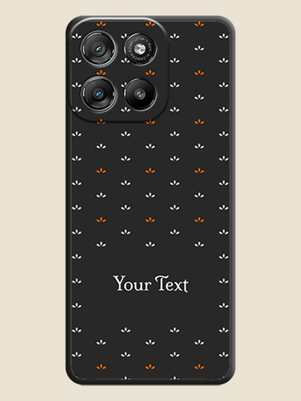 Custom Simple Pattern With Custom Text On Space Black Custom Soft Matte Mobile Back Cover - Motorola Moto G57 Power - alternate view