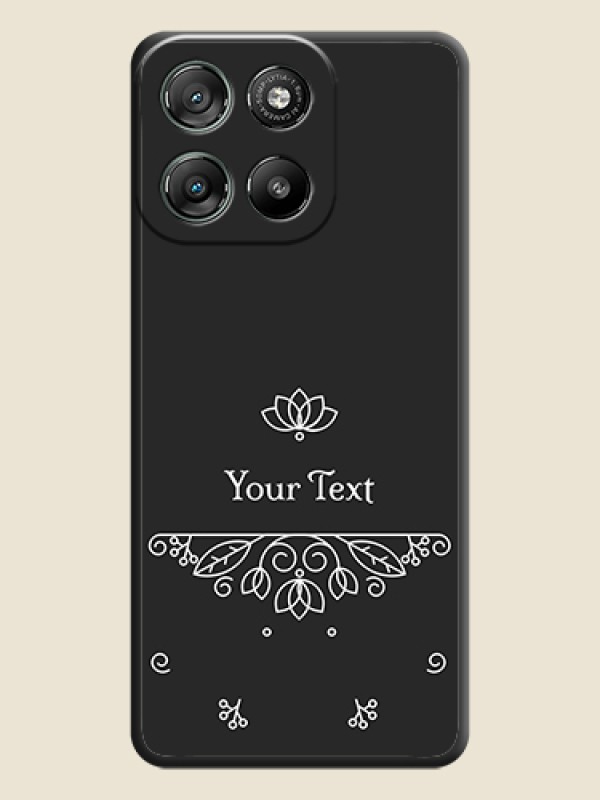 Custom Lotus Garden Custom Text On Space Black Custom Soft Matte Mobile Back Cover - Motorola Moto G57 Power - alternate view