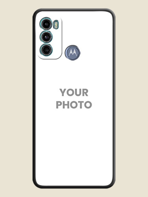 Custom Full Single Pic Upload On Space Black Personalized Soft Matte Phone Covers -Motorola Moto G60 - alternate view