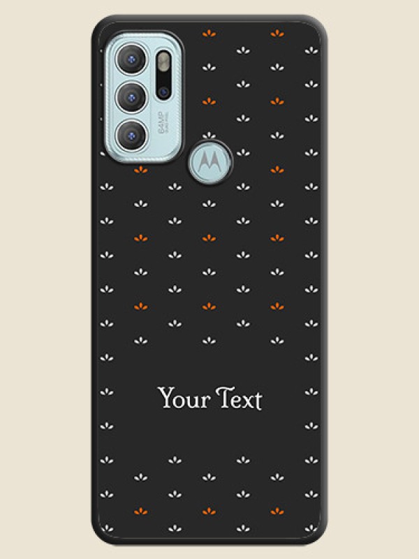 Custom Simple Pattern With Custom Text On Space Black Personalized Soft Matte Phone Covers -Motorola Moto G60S - alternate view