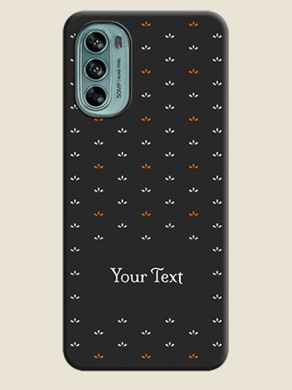 Custom Simple Pattern With Custom Text On Space Black Personalized Soft Matte Phone Covers -Motorola Moto G62 - alternate view