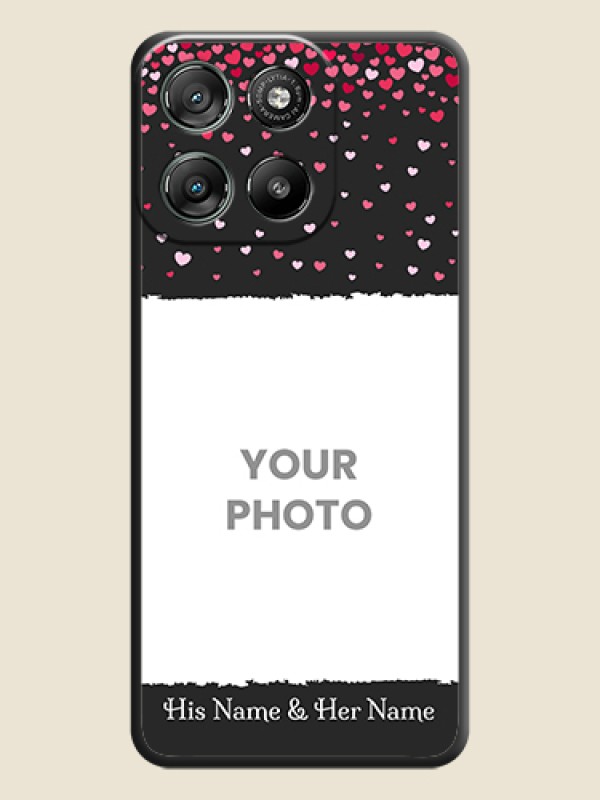 Custom Fall in Love with Your Partner on Photo On Space Black Custom Soft Matte Mobile Back Cover - Motorola Moto G67 Power - alternate view