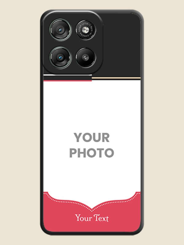 Custom Classic Plain Design with Name On Space Black Custom Soft Matte Mobile Back Cover - Motorola Moto G67 Power - alternate view