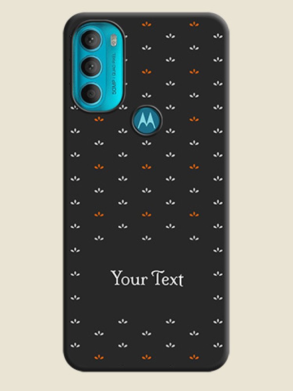 Custom Simple Pattern With Custom Text On Space Black Personalized Soft Matte Phone Covers -Motorola Moto G71 5G - alternate view