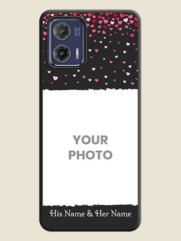 Custom Fall in Love with Your Partner  on Photo on Space Black Soft Matte Phone Cover - Moto G73 5G - alternate view