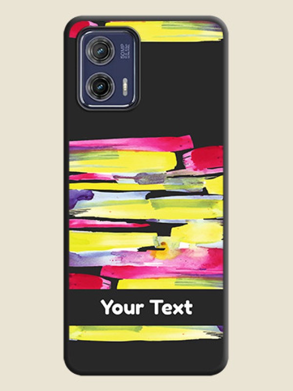 Custom Brush Coloured on Space Black Personalized Soft Matte Phone Covers - Moto G73 5G - alternate view