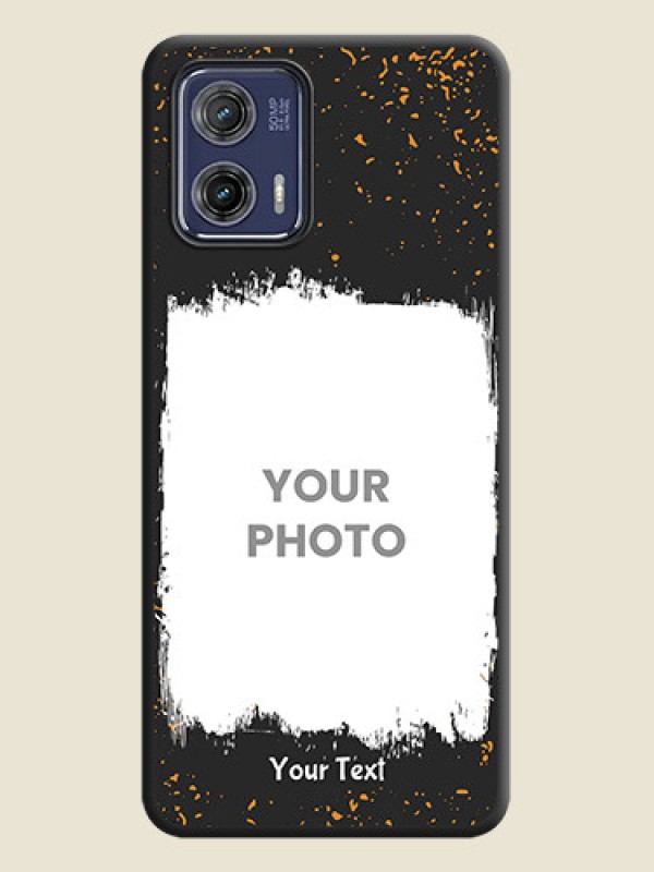 Custom Spray Free Design on Photo on Space Black Soft Matte Phone Cover - Moto G73 5G - alternate view
