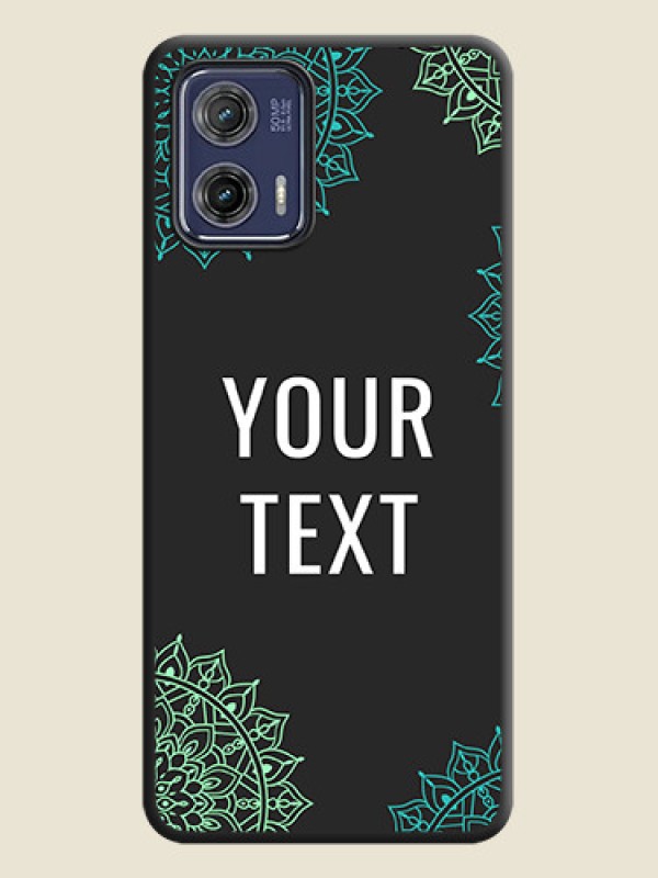 Custom Your Name with Floral Design on Space Black Custom Soft Matte Back Cover - Moto G73 5G - alternate view