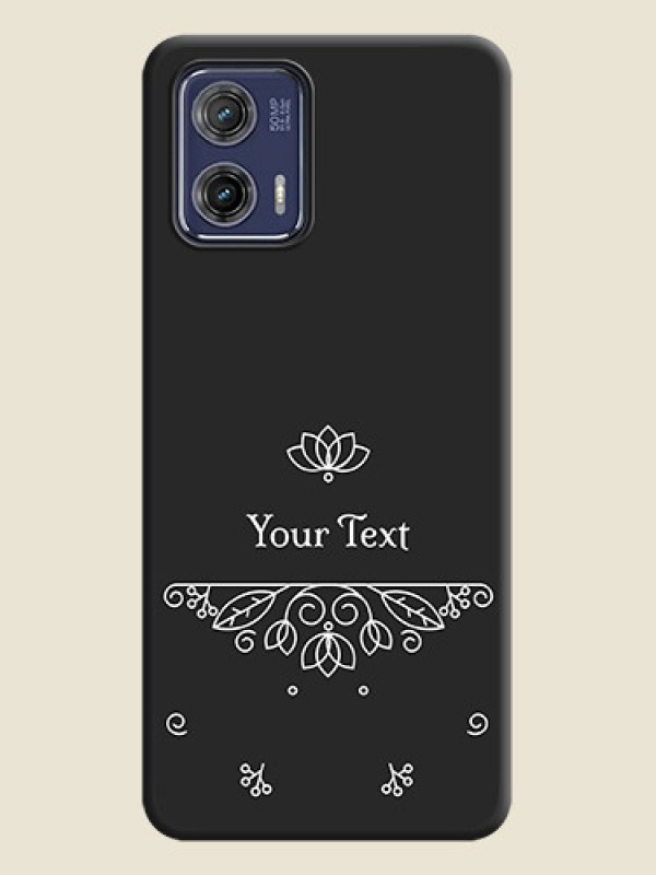 Custom Lotus Garden Custom Text On Space Black Personalized Soft Matte Phone Covers -Motorola Moto G73 5G - alternate view