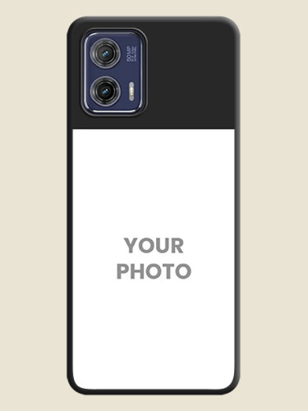 Custom Image Upload With Space Black Color On Custom Soft Matte Mobile Back Cover - Motorola Moto G73 5G - alternate view