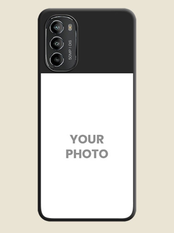 Custom Image Upload With Space Black Color On Custom Soft Matte Mobile Back Cover - Motorola Moto G82 - alternate view