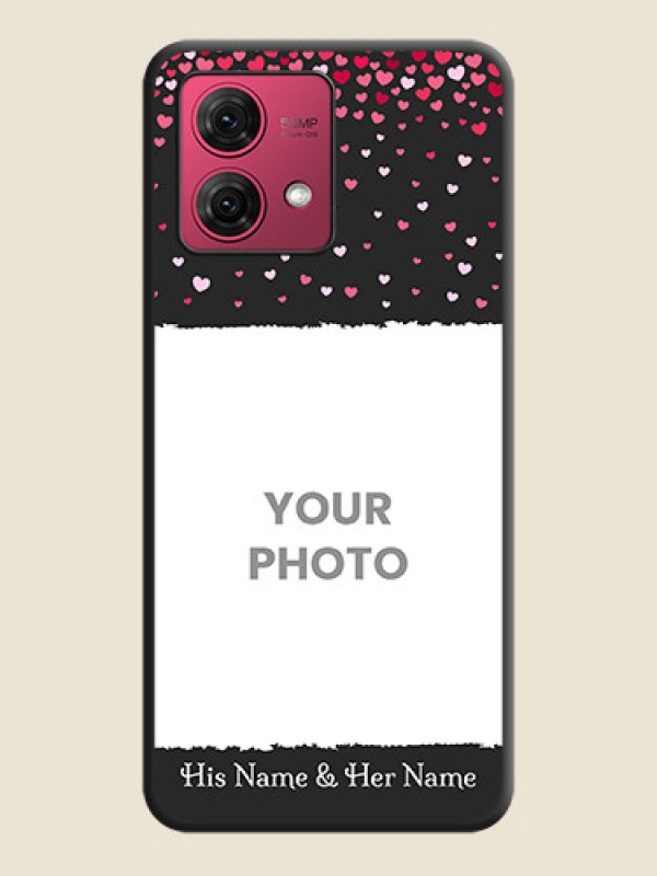 Custom Fall in Love with Your Partner - Photo on Space Black Soft Matte Phone Cover - Motorola Moto G84 5G - alternate view