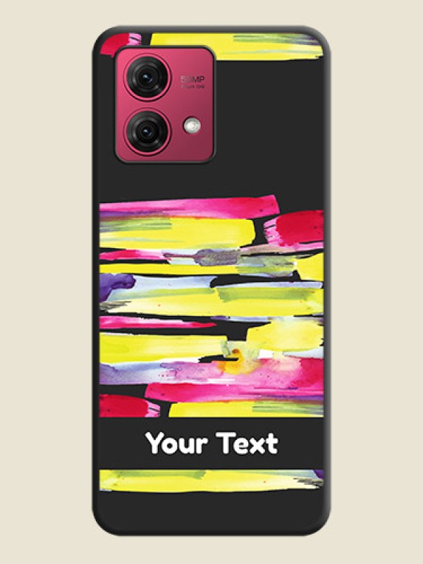 Custom Brush Coloured on Space Black Personalized Soft Matte Phone Covers - Motorola Moto G84 5G - alternate view