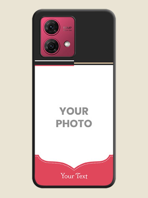 Custom Classic Plain Design with Name - Photo on Space Black Soft Matte Phone Cover - Motorola Moto G84 5G - alternate view