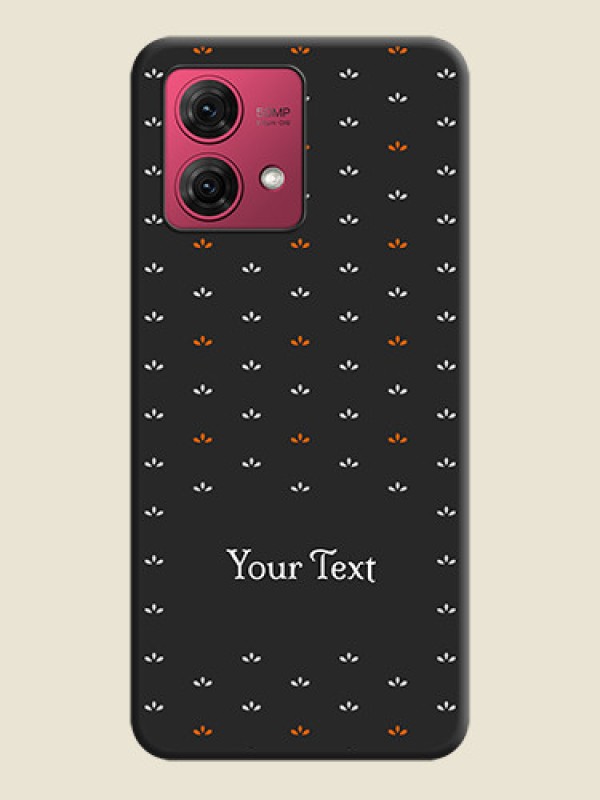 Custom Simple Pattern With Custom Text On Space Black Personalized Soft Matte Phone Covers - Motorola Moto G84 5G - alternate view