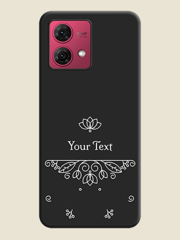 Custom Lotus Garden Custom Text On Space Black Personalized Soft Matte Phone Covers - Motorola Moto G84 5G - alternate view
