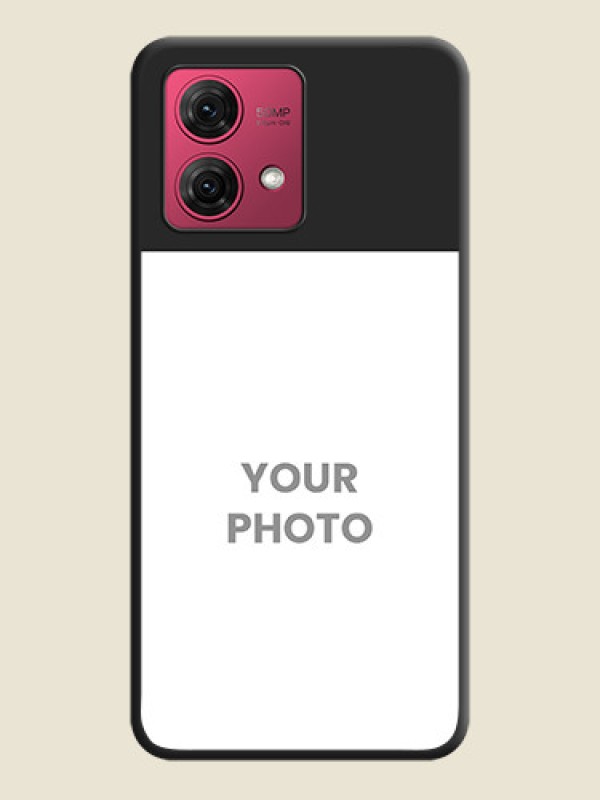Custom Image Upload With Space Black Color On Custom Soft Matte Mobile Back Cover - Motorola Moto G84 5G - alternate view