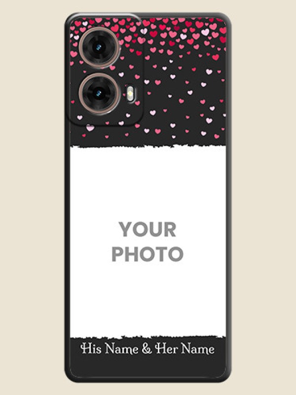 Custom Fall in Love with Your Partner on Photo On Space Black Custom Soft Matte Mobile Back Cover - Motorola Moto G85 5G - alternate view
